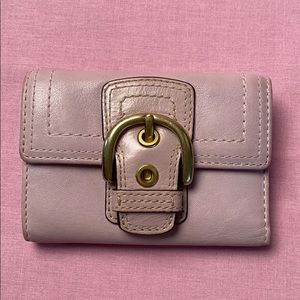Light Pink Coach Wallet with buckle
